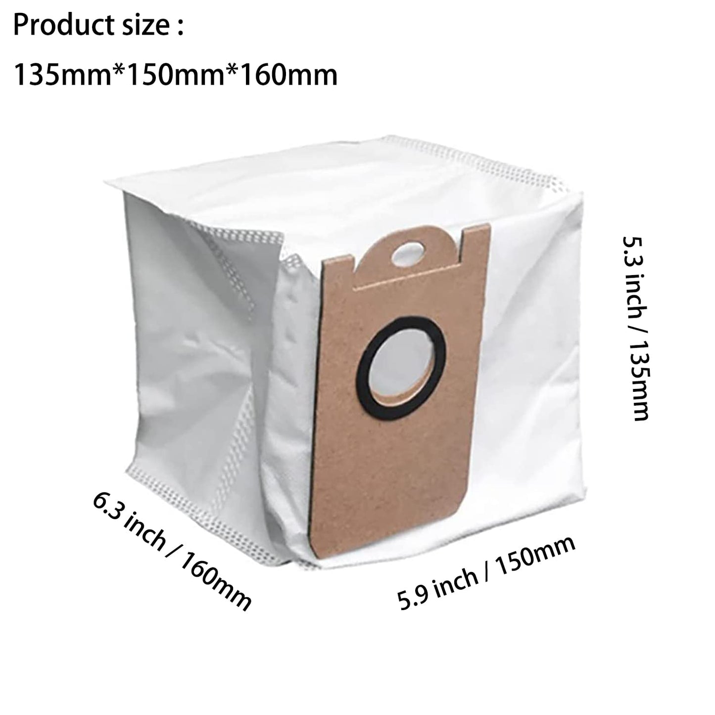 10 Pack Dust Bags for iHome AutoVac Nova S1 Pro, iHRVS1PRO-3BLK, iHRV6-BLK, iHRV7-SLK, iHRV13-BLK,iHRV14-BLK Robot Vacuum Replacement Accessory Parts