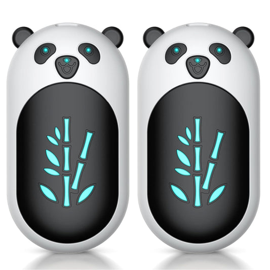 AI Hand Warmers Rechargeable 2 Pack, 6000mAh Electric Hand Warmer Reusable, 20Hrs Long Heating, Portable Pocket Heater Handwarmer for Women Men, Outdoor Camping, Ski Equipment(Black/White)