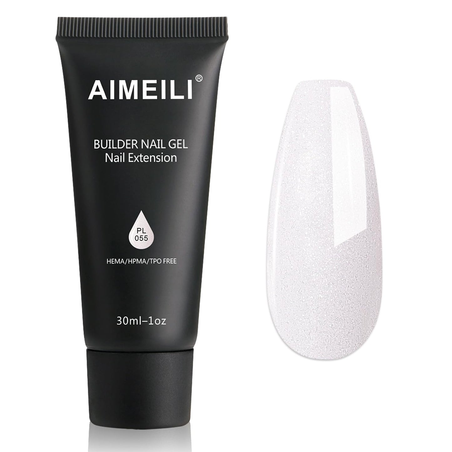AIMEILI Poly Nail Extension Gel Builder - Hema Free Enhancement for Nail Art Design - DIY Salon At Home Gift for Women - 055