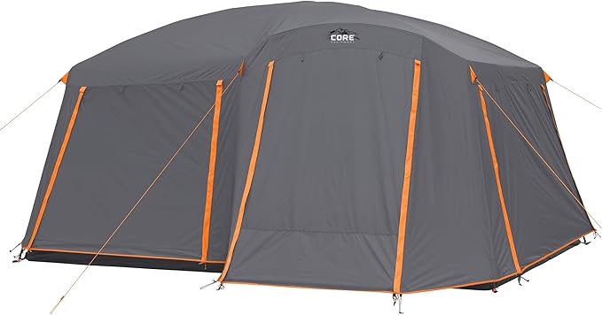 CORE Tent for Family Camping | 10 Person / 11 Person / 12 Person Large Multi Room Cabin Tents for Car Camping & Outdoor Adventures