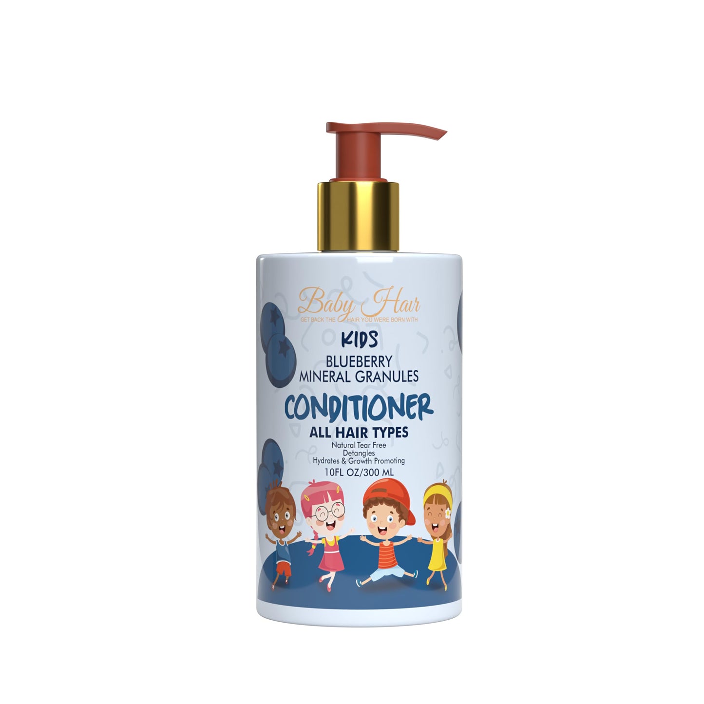 Baby Hair - Blueberry Mineral Toddler Shampoo/Body Wash, Conditioner, and Hair Mask Set, Sulfate-Free Shampoo and Conditioner with Strawberry & Blueberry Oil, Detangling Shampoo for Kids, 10 fl.oz.
