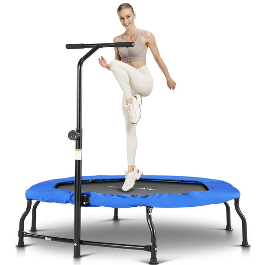 ANCHEER 50" Rebounder Trampoline for Adults with Bar, 550 LBS Mini Trampoline Quiet Exercise Rebounder Bungee Rebounder Jumping Cardio Trainer Workout for Adults