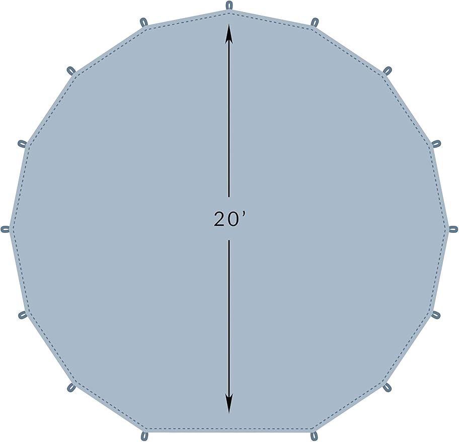Teton Sports Tarp Footprint,Waterproof Tarp Fits Under Your Canvas Tent to Keep Your Tent Clean and Dry, for Camping, Picnics, Outdoor Activities, Canvas Tent Sold Separately