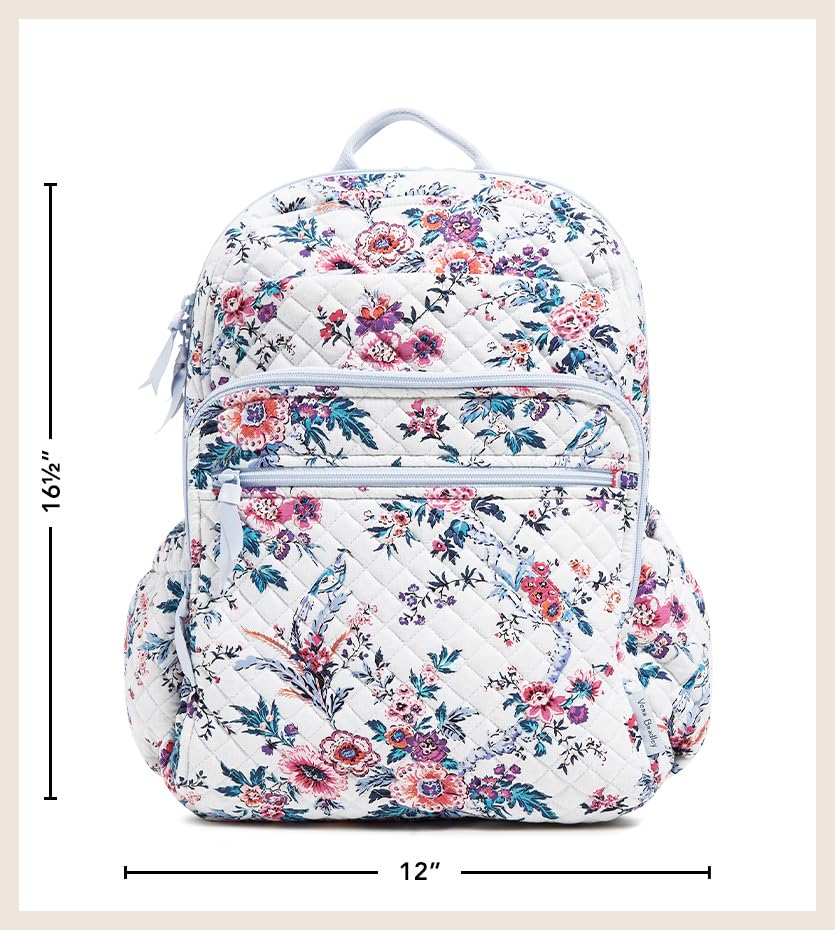 Vera Bradley Cotton XL Campus Backpack, Paradise Coral