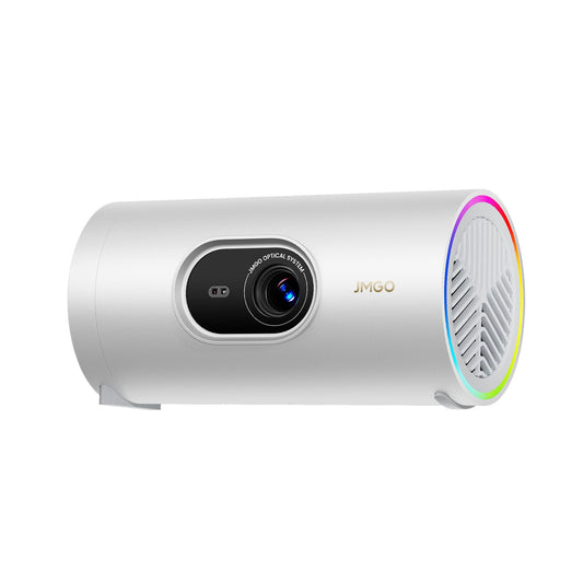 JMGO PicoPlay 1080P Smart Portable Projector, Google TV, 400ISO Lumens, 8W Dolby Digital, 3D-Active, HDR10, Mini Projector with WiFi & Bluetooth for Home, Outdoor, Include Optical Filter