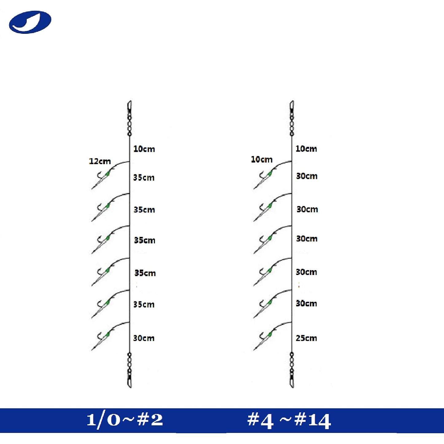 10 Packs Fishing Rigs 6 Hook/Set Rainbow Skin Silk String Hook Fishing Lure Saltwater Freshwater Bait Rig Tackle 5#6#7#8#9#10# (7#-10 Packs)