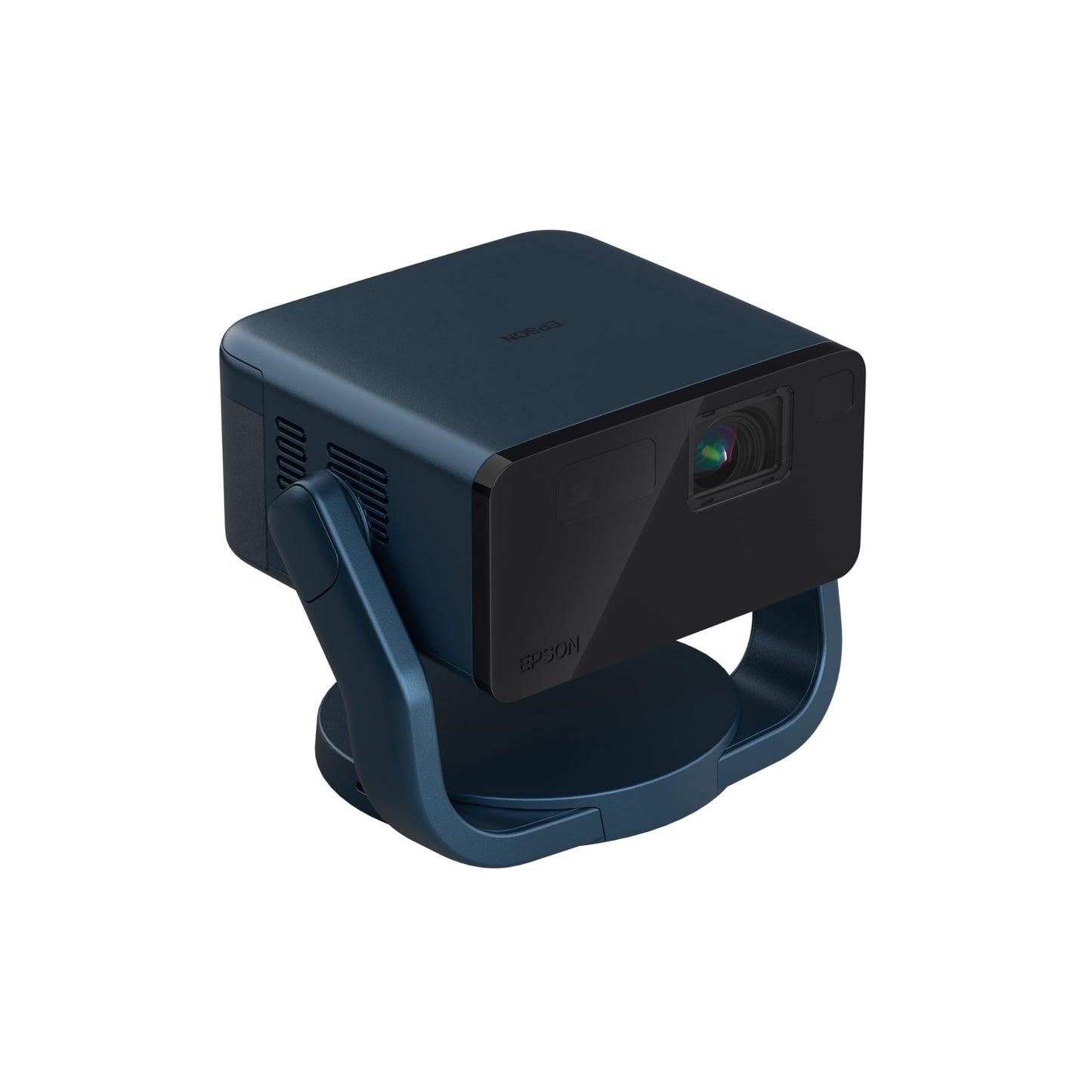 Epson EpiqVision Mini EF22 Portable Smart Laser Projector, Bright 1,000 Lumens, FHD 1080p HDR, 3-Chip 3LCD, Google TV, Netflix, Swivel Stand, Stereo Speakers, Outdoor Backyard/Home Theater - Blue