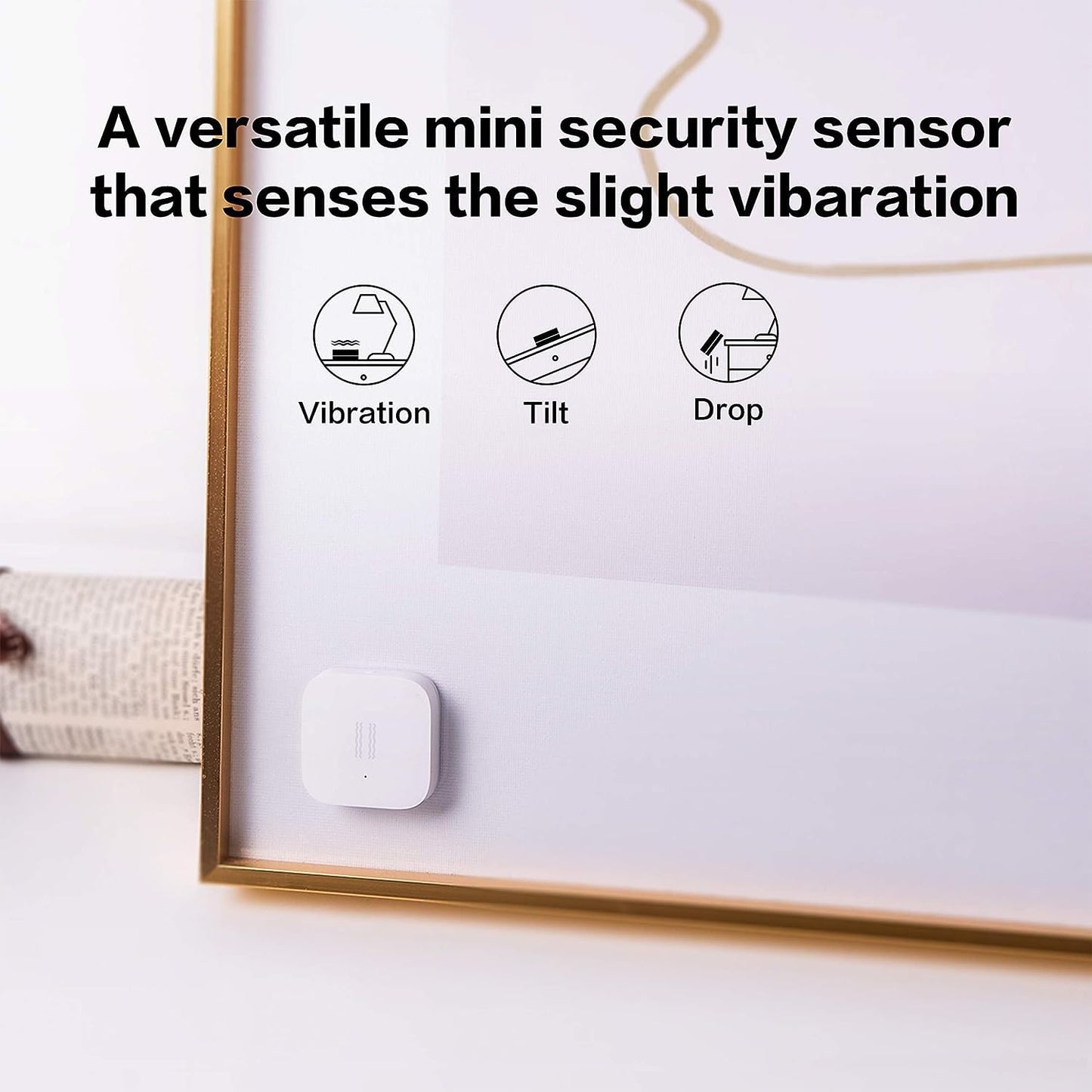 Aqara Zigbee Vibration Sensor, Wireless Mini Glass Break Detector for Alarm System and Smart Home Automation, Requires AQARA HUB, Compatible with Apple HomeKit, Works with IFTTT, Home Assistant