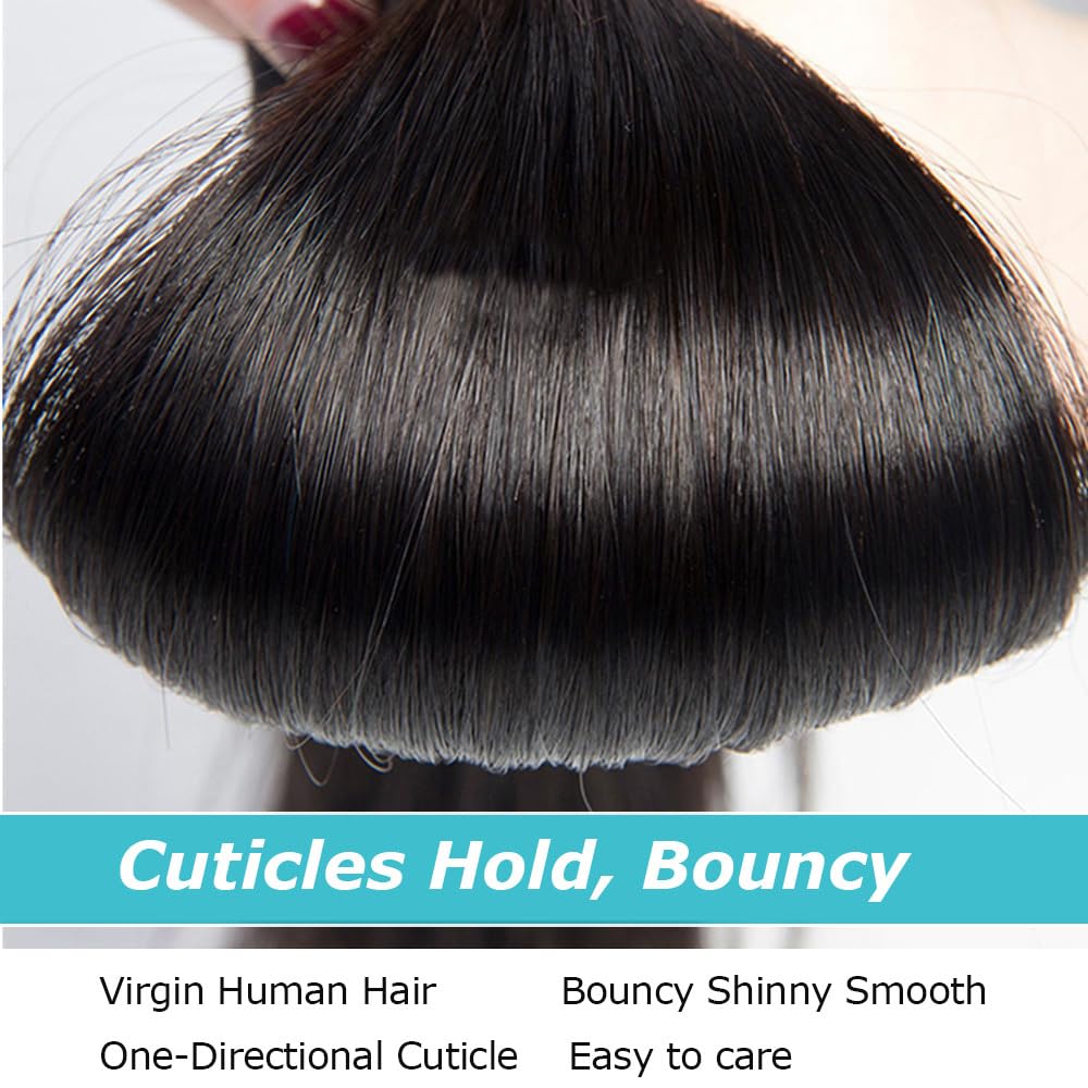 AnJudyReid 11A Straight Hair Bundles 1 Bundles Brazilian Virgin Human Hair Bundles Straight 22 Inch 100% Unprocessed Virgin Hair 1 Bundles Straight Weave Hair Human Bundles