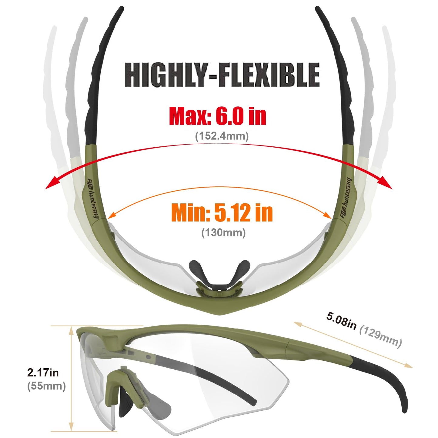 HTS HUNTERSKY S53 anti fog Tactical Shooting Range Safety Glasses Ballistic eye protection Hunting Airsoft Riding Pickleball