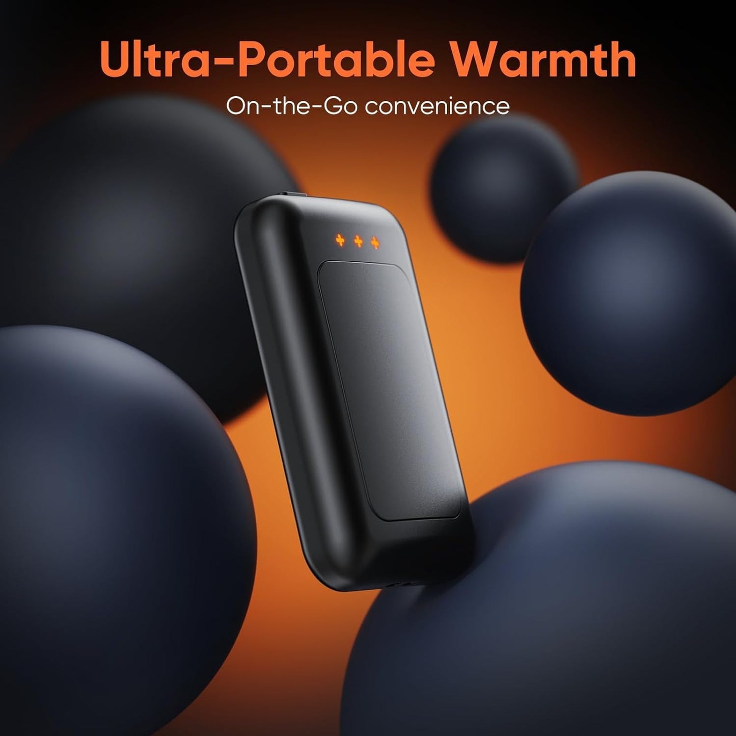 AI Hand Warmers Rechargeable, Reusable Portable Electric Hand Warmer, Fast Intelligent Heating in 1 Second, Gifts for Christmas, Outdoor, Golf, Hunting, Camping Accessories Black 2Pack