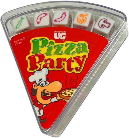 University Games, Pizza Party Dice Game, Dice Game for Kids and Families, Ages 6+