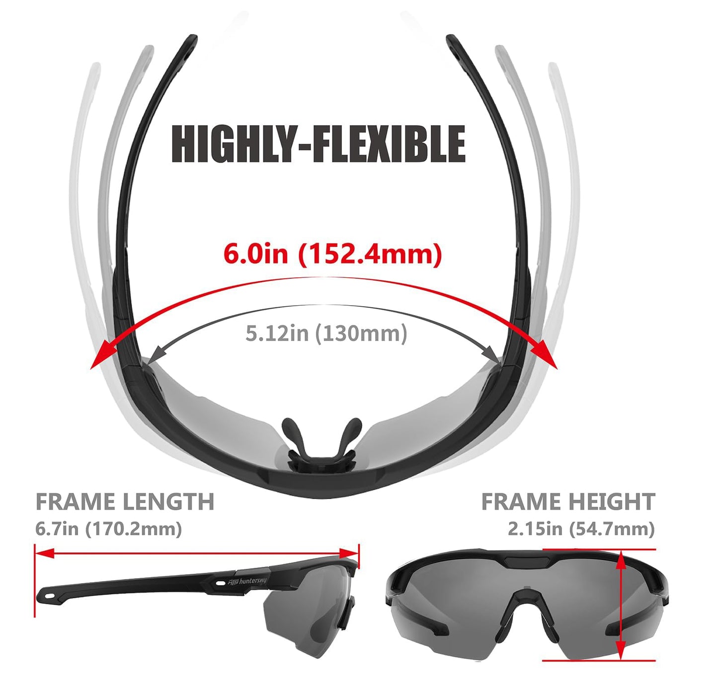 HUNTERSKY HTS S59 Anti-fog Military Ballistic polarized Shooting sunglasses Men
