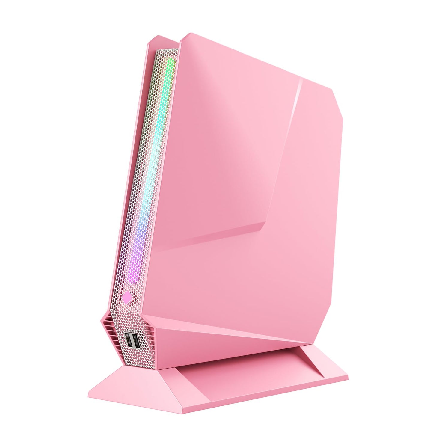 Mini Gaming PC Core i9-9980HK, GeForce GTX1650 GDDR5 Dedicated Graphics with RGB Lights Desktop Gaming Mini Computer, 32GB RAM 1TB NVMe SSD, 4K Triple Displays/WiFi 6E/BT 5.3, Pink