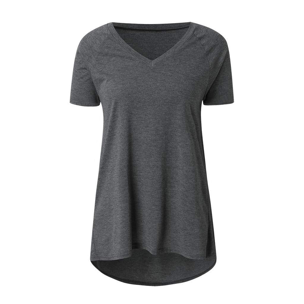 Aniywn Women's Plus Size Sweatshirt Tops Ladies Baggy Long Sleeve Thin Solid/Printing Pullover Blouse T Shirts