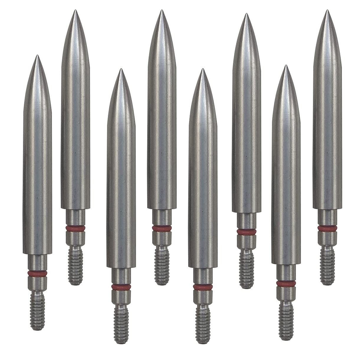 Aklisdlha Field Points arrowheads 100/125/150/200/300 Grains Archery Field Points,Stainless Steel Screw in Archery Field Tips and Broadheads (1 Dozen 12 PCS)(5/16″-300 Grains)