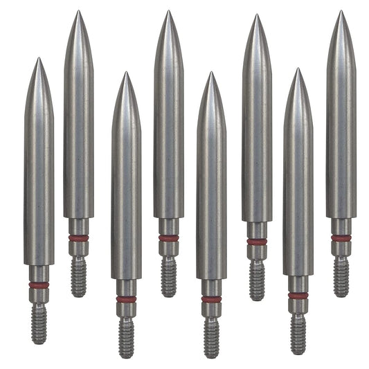 Aklisdlha Field Points arrowheads 100/125/150/200/300 Grains Archery Field Points,Stainless Steel Screw in Archery Field Tips and Broadheads (1 Dozen 12 PCS)(5/16″-300 Grains)