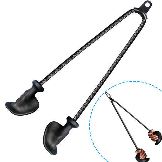 Ergonomic Tricep Rope Pull Down Attachment, Upgraded Long Triceps Rope Cable Attachments for Gym, LAT Pull Down Bar for Cable Machine, Tricep LAT Pulldown Workout Cable Attachments (Hand ROPE-06)