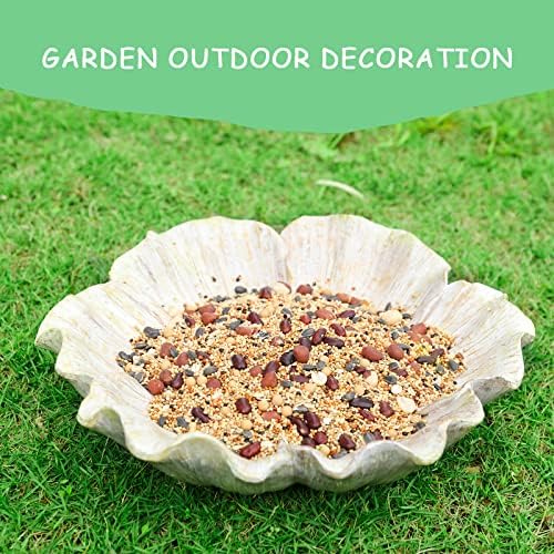 MUMTOP Bird Baths for Outdoors, Antique Outdoor Garden Bird Bath Resin Flower Birdbath Bowl for Outside Yard Table Decor