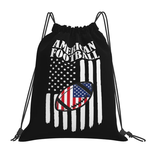 AIMASTZ American Football Unisex Drawstring Backpack Bag Sport Gym Swim Travel Sackpack