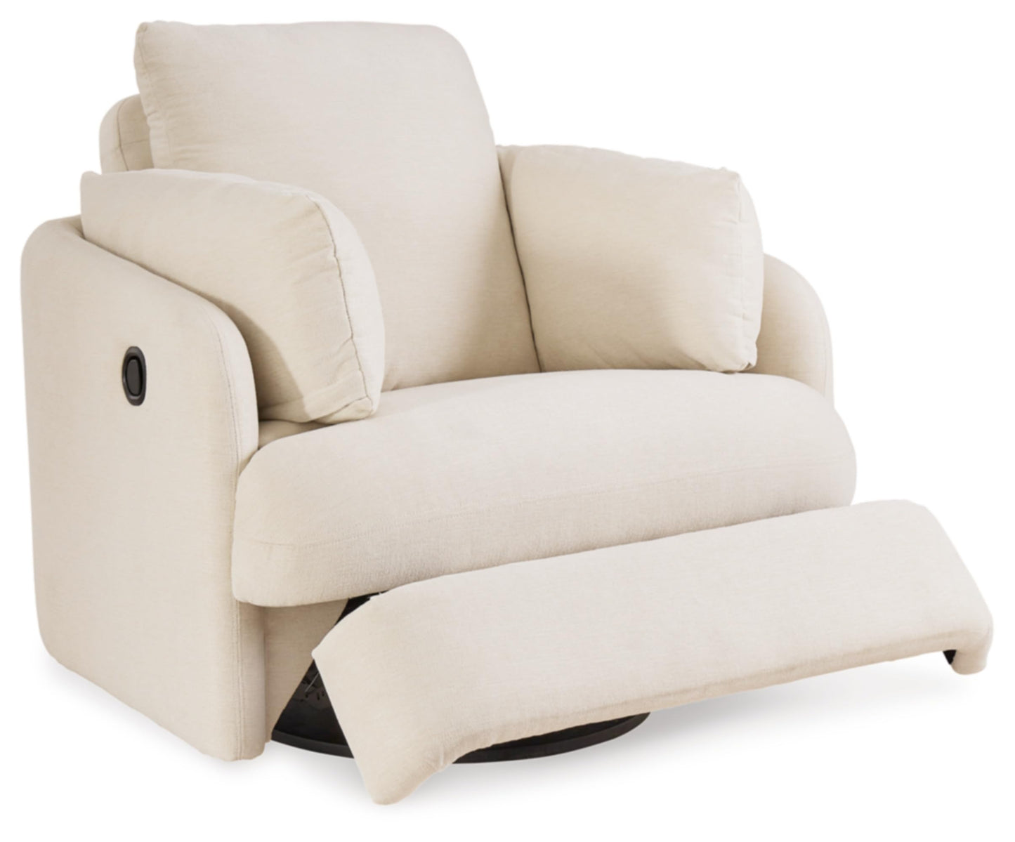 Signature Design by Ashley Modmax Coastal Press-Back Swivel Glider Rocker Recliner with Machine Washable Cover, Hidden Storage Compartments and 2 Bolster Pillows, Beige