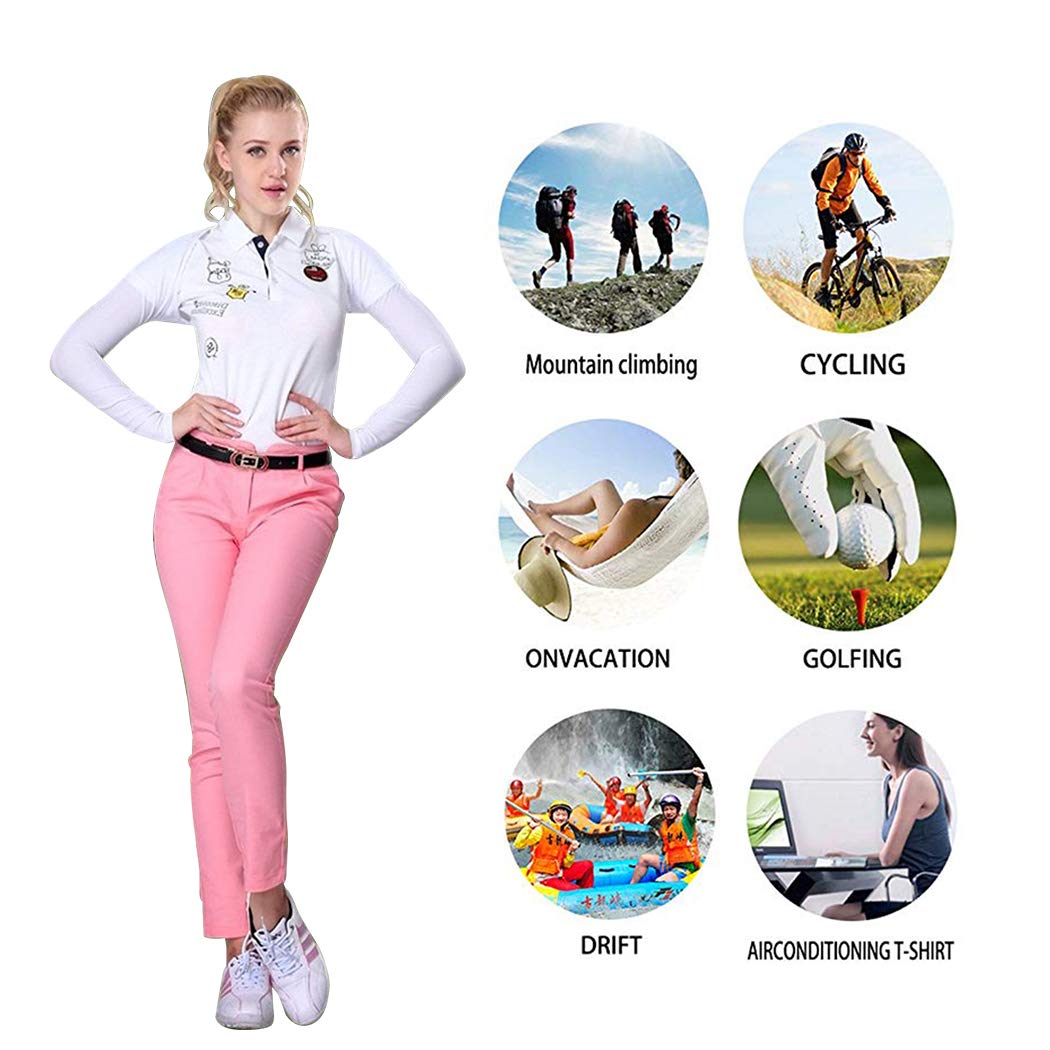 Anti-UV Golf Cooling Shawl Arm Sleeve Sun Protection Breathable & Comfortable for Women Golf & Outdoor Sports White