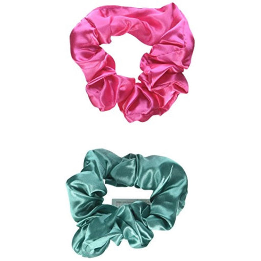 amscan Scrunchies Hair Tie, Pink/Green, 5.6" x 4", 1 Set