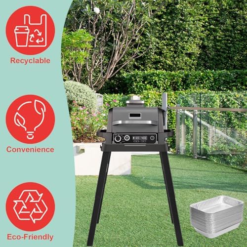 30-Packs Grill Grease Tray Liners for Ninja OG800/OG900 Series,Outdoor Smoker Drip Pan for Ninja OG850/OG951 Woodfire Outdoor Grill XL Pro Accessories