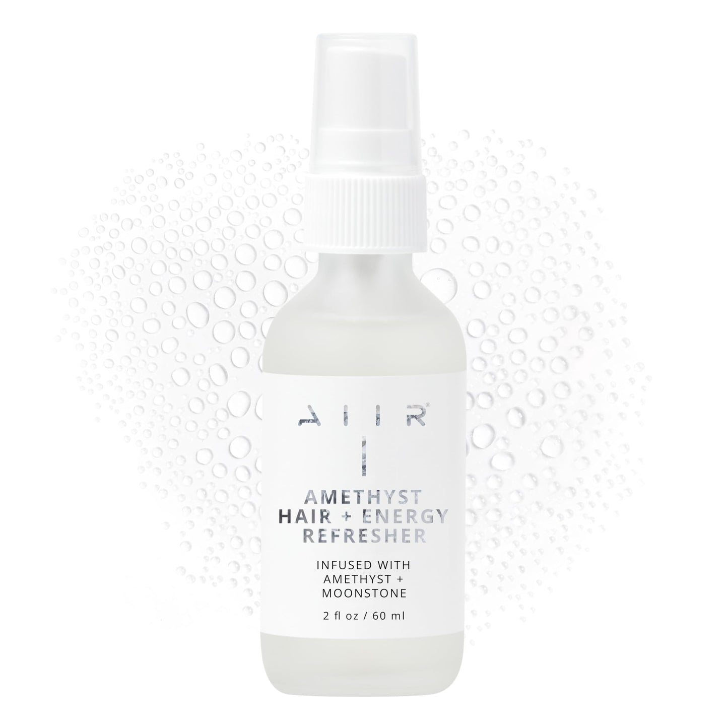 AIIR Amethyst Hair + Energy Refresher - 2 Fl Oz Crystal Infused Room and Hair Mist with Rose Water for Positive Energy Cleansing