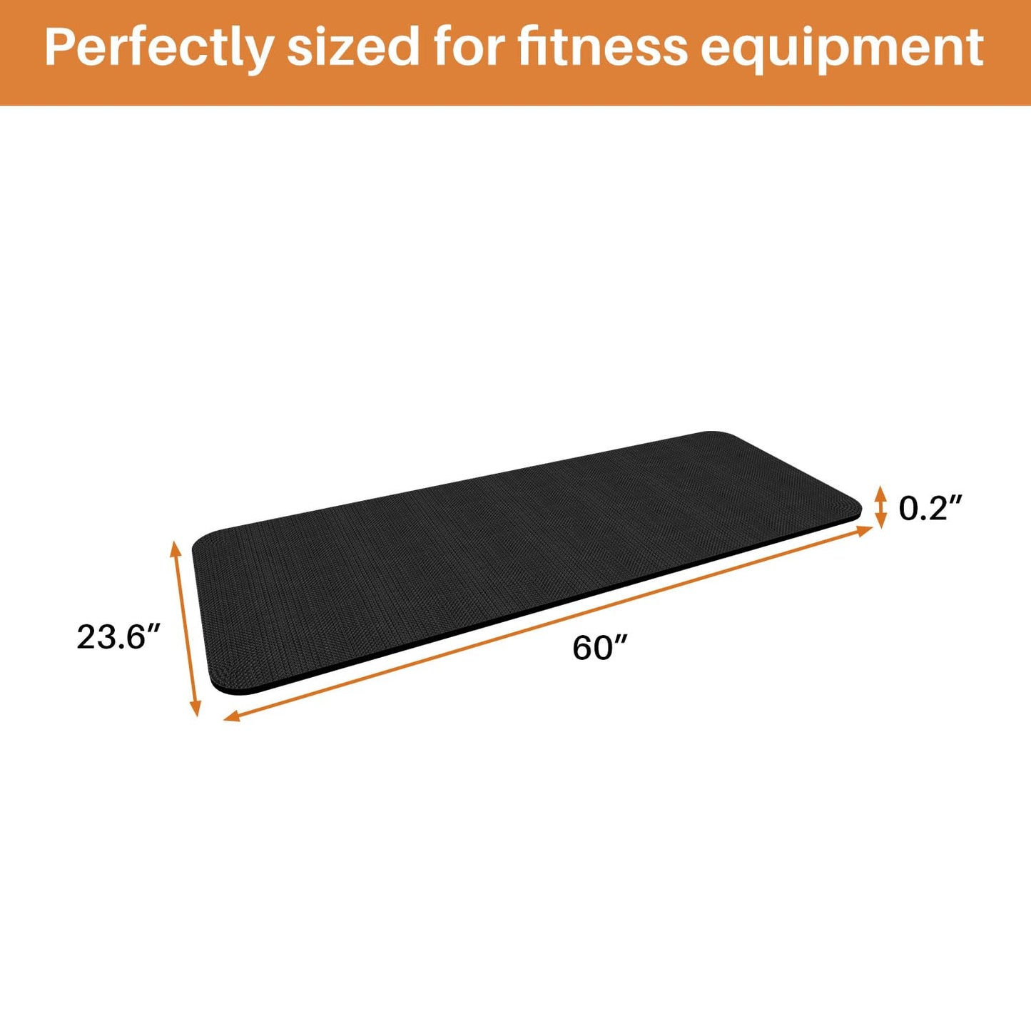 Treadmill Walking Pad Mat for Carpet Floors,Folding Treadmill Mat for Hardwood Floors,for Under Exercise Bike, Exercise Equipment Mat,Reduce Noise Shock Absorption (60" X 23.6")