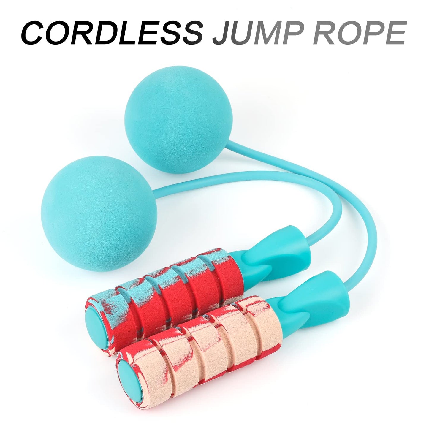 APLUGTEK, Weighted Cordless jump rope for Fitness, Tangle-Free Rapid Speed Workout for Men, Women, Children