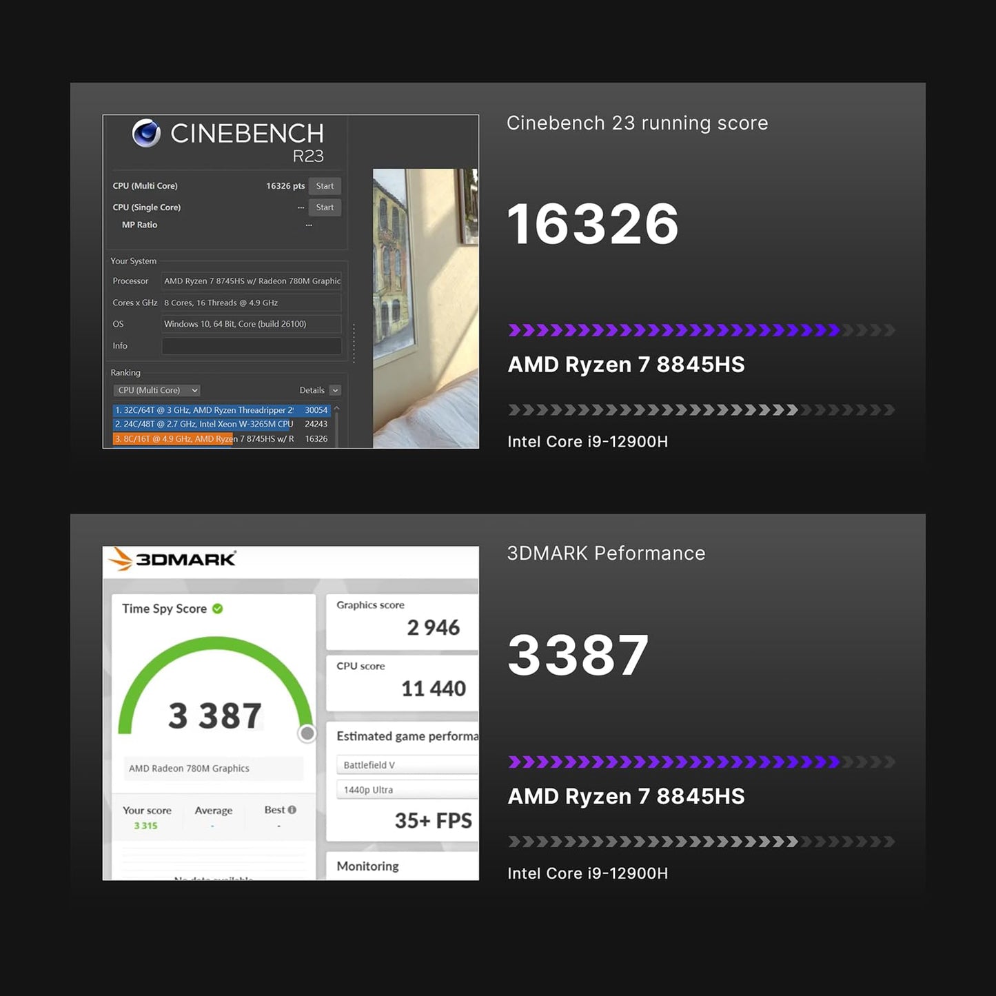 BOSGAME M4 Mini PC Desktop Computers, AMD Ryzen 7 8745HS, 32GB DDR5, 1TB PCle SSD, 4K Triple Display, USB4.0, Dual 2.5G LAN & Wi-Fi 6E & BT5.2, Compact Silent PC for Gaming, Office, Design