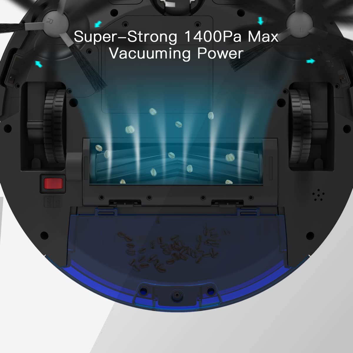 Amarey A800 Robot Vacuum - Super Suction Robotic Vacuum Cleaner, Long Lasting, Timer Function, Self-Charging, Multiple Cleaning Modes, Amarey Robot Vacuum Cleaner for Pet Hair, Hard Floor, Carpet