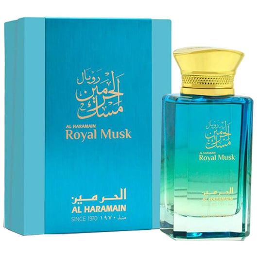 Al Haramain Royal Musk for Unisex - Arabian Perfume for Women & Men - Long Lasting Floral Citrus Fragrance with Notes of Bergamot, Ylang-Ylang, Jasmine, Musk - Arabic Cologne - 3.4 oz EDP Spray