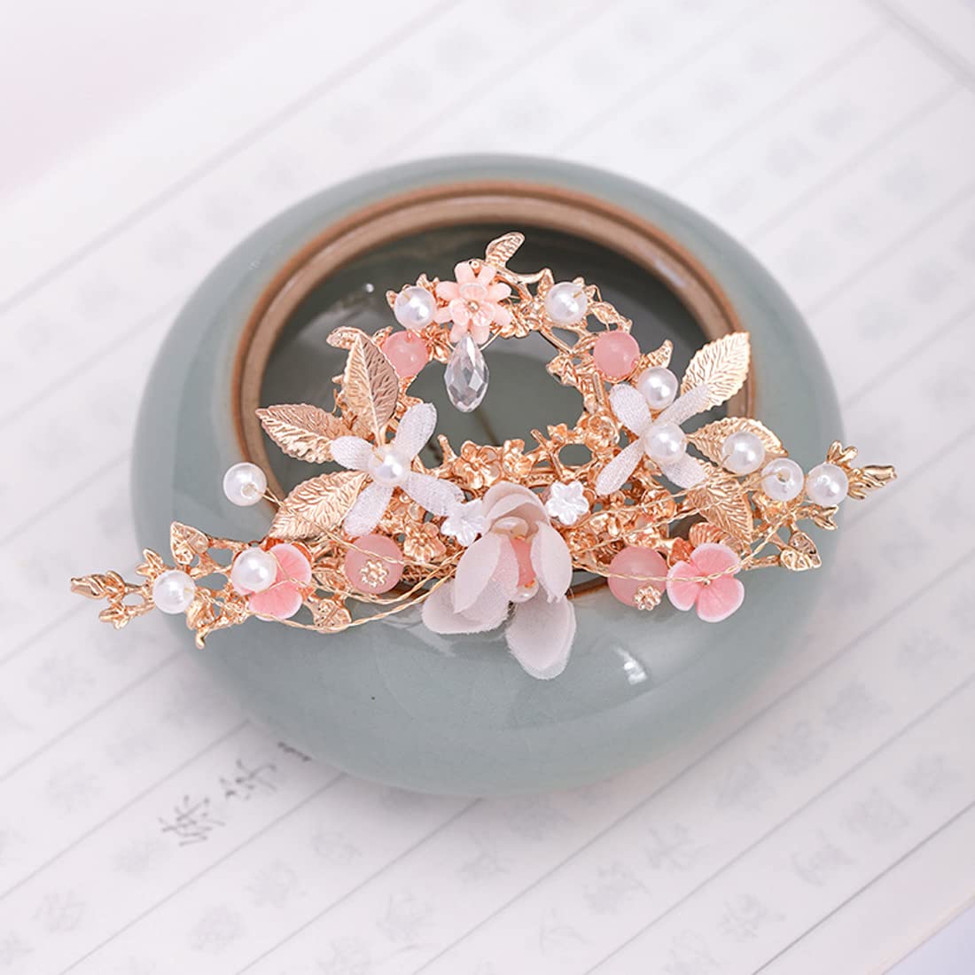Alloy Hair Sticks Pins Long Tassel Hanfu Chinese Hair Comb/Earrings Set of 1 Traditional Classical (Style D)
