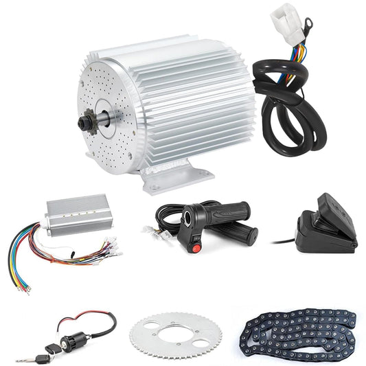 72V 3000W BLDC Brushless Motor Kit with 24 Mosfet 50A Controller, Throttle - For Electric Scooter, E Bike, Motorcycle DIY Conversion