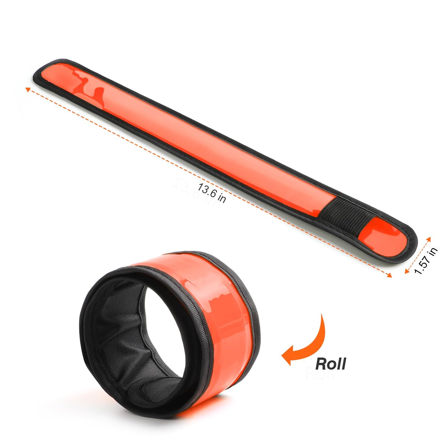 esonstyle Pack of 6 LED Light Up Band Slap Bracelets Night Safety Wrist Band for Cycling Walking Running Concert Camping Outdoor Sports