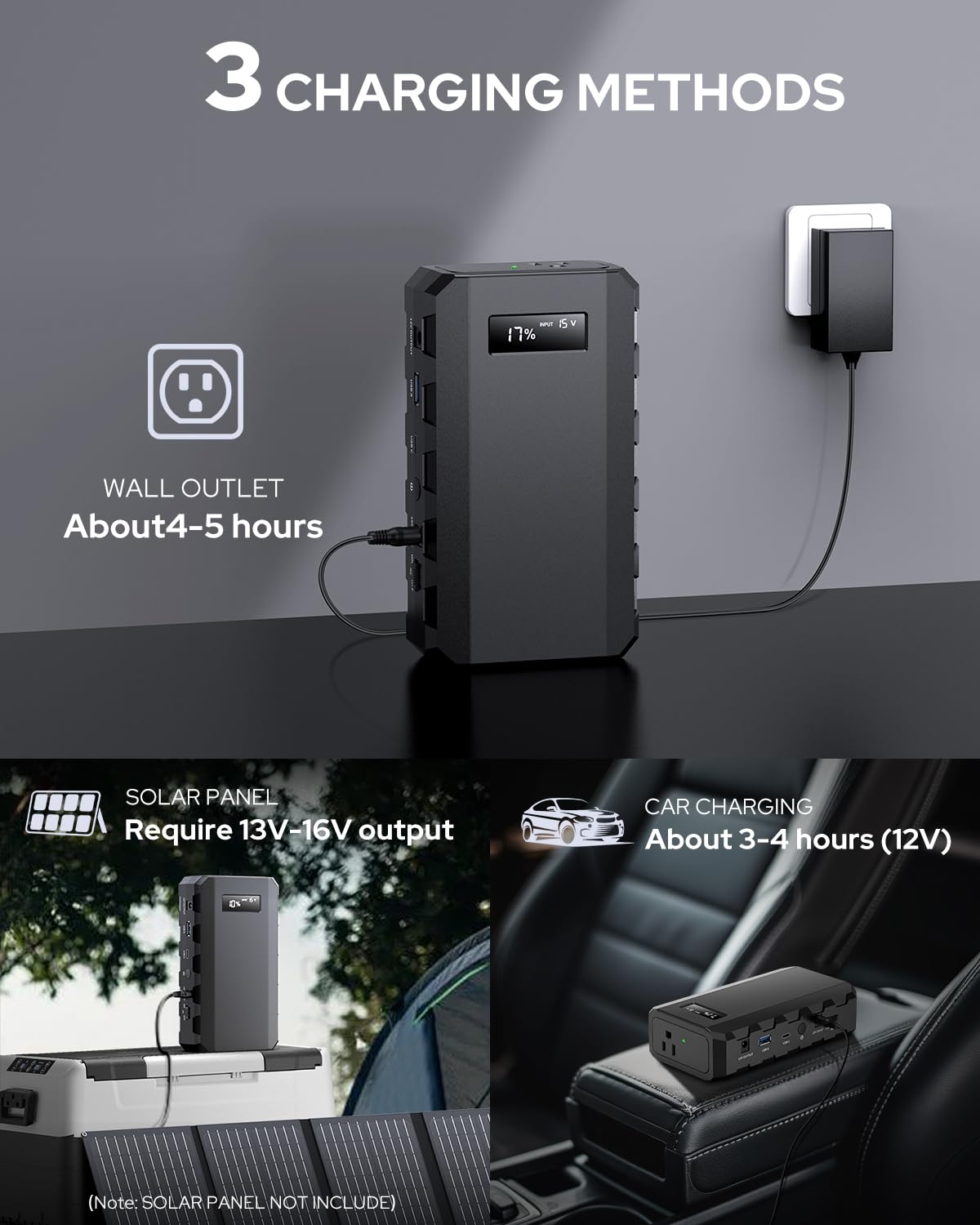 Apowking Power Bank with AC Outlet,65W Portable Laptop Battery Bank Fast Charging,88.8Wh/24000mah Power Station for Outdoor Camping PowerBank Travel Home Power Backup