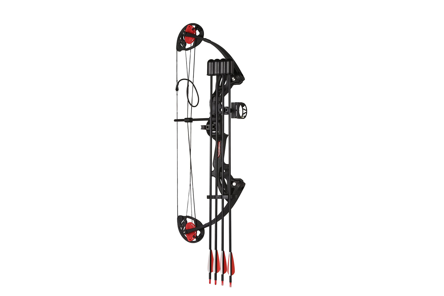PANDARUS Compound Bow Archery for Youth and Beginner, Right/Left Handed,19”-28” Draw Length,15-29 Lbs Draw Weight, 260 fps, Package with Archery Hunting Equipment Carry Case（Black Left Handed Pro）