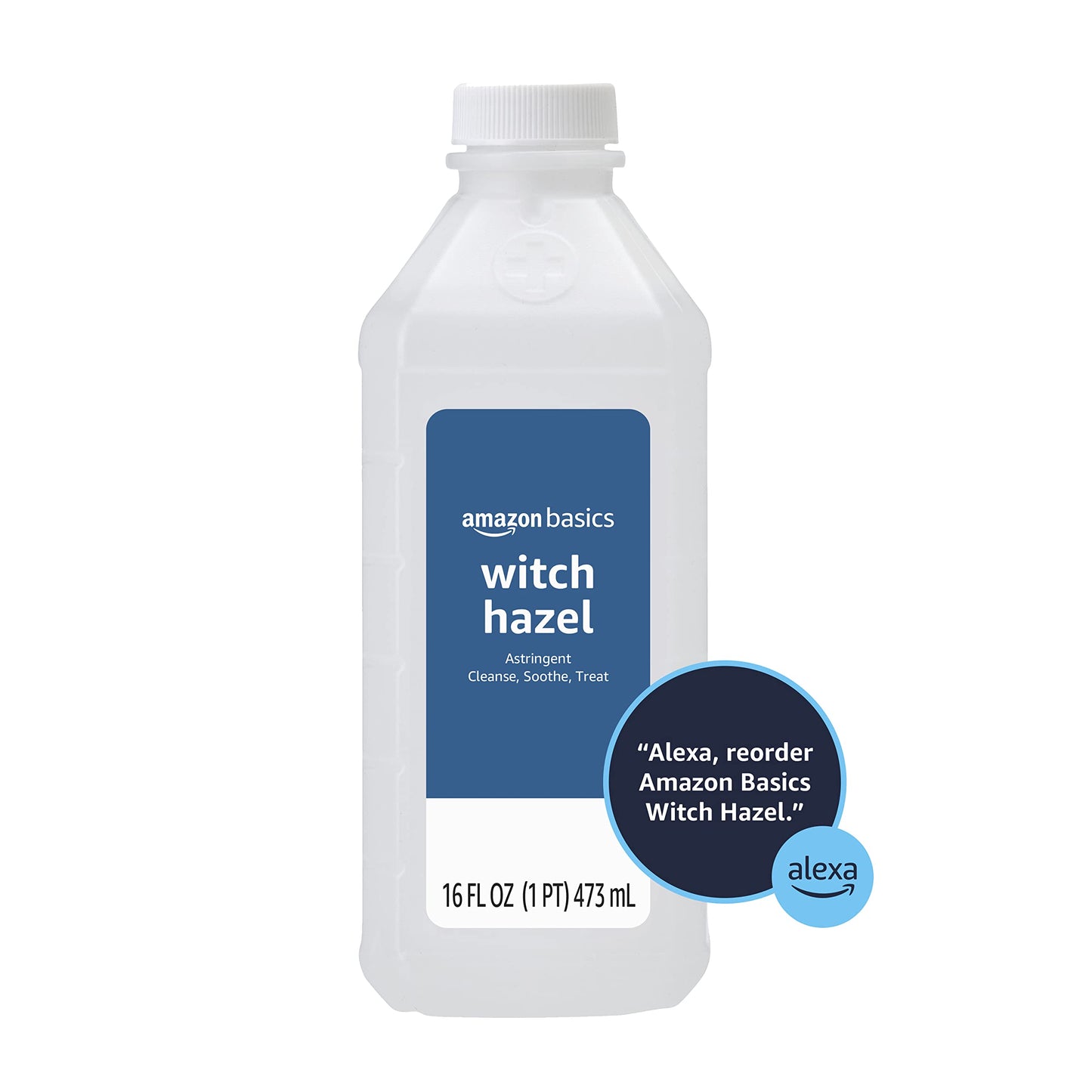 Amazon Basics Witch Hazel USP Astringent, Unscented, 16 Fluid Ounces (Previously Solimo) (Pack of 2)