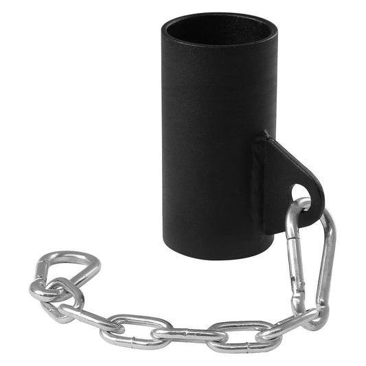 Yes4All Single Eyelet Landmine Bar Attachment with Chain – Fits Perfectly 1” and 2” Barbell – T-bar Row Eyelet Attachment (Black)