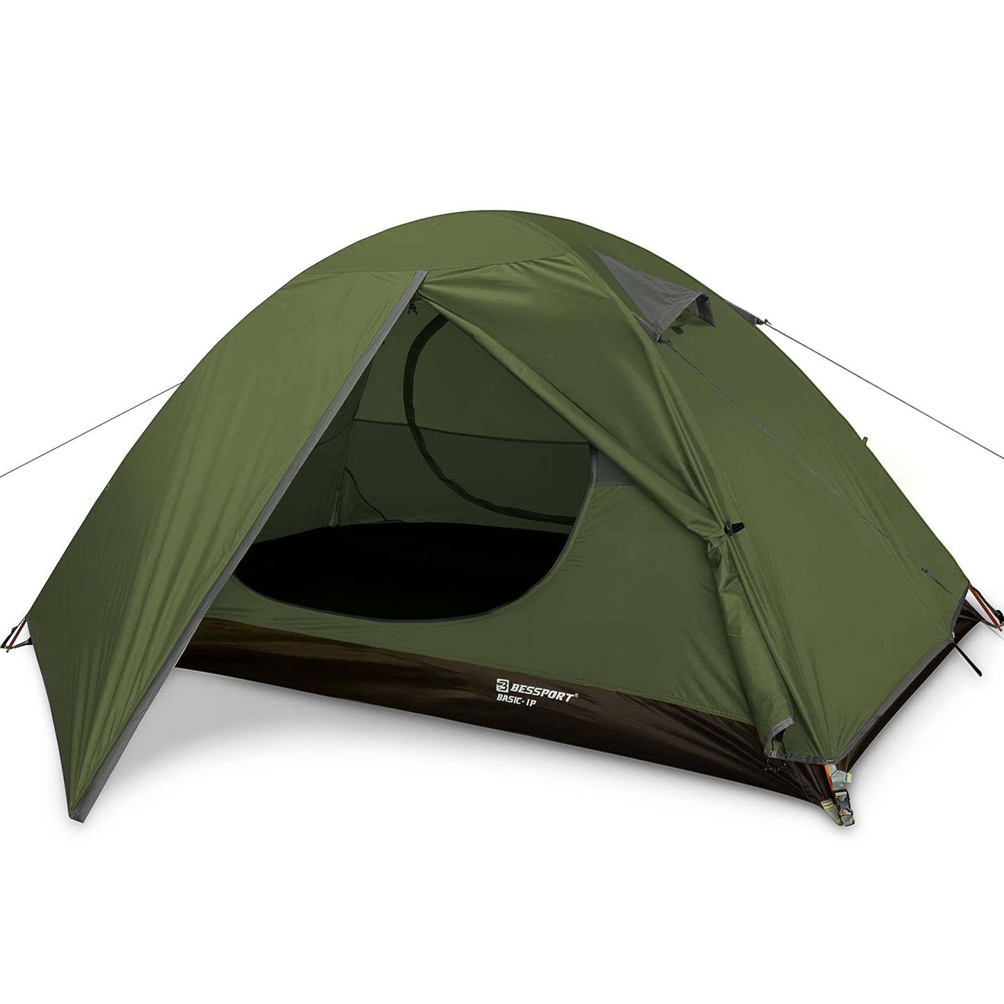 Bessport Camping Tent 1 Person Tent Waterproof Two Doors Backpacking Tent Easy Setup Lightweight for Outdoor, Hiking Mountaineering Travel