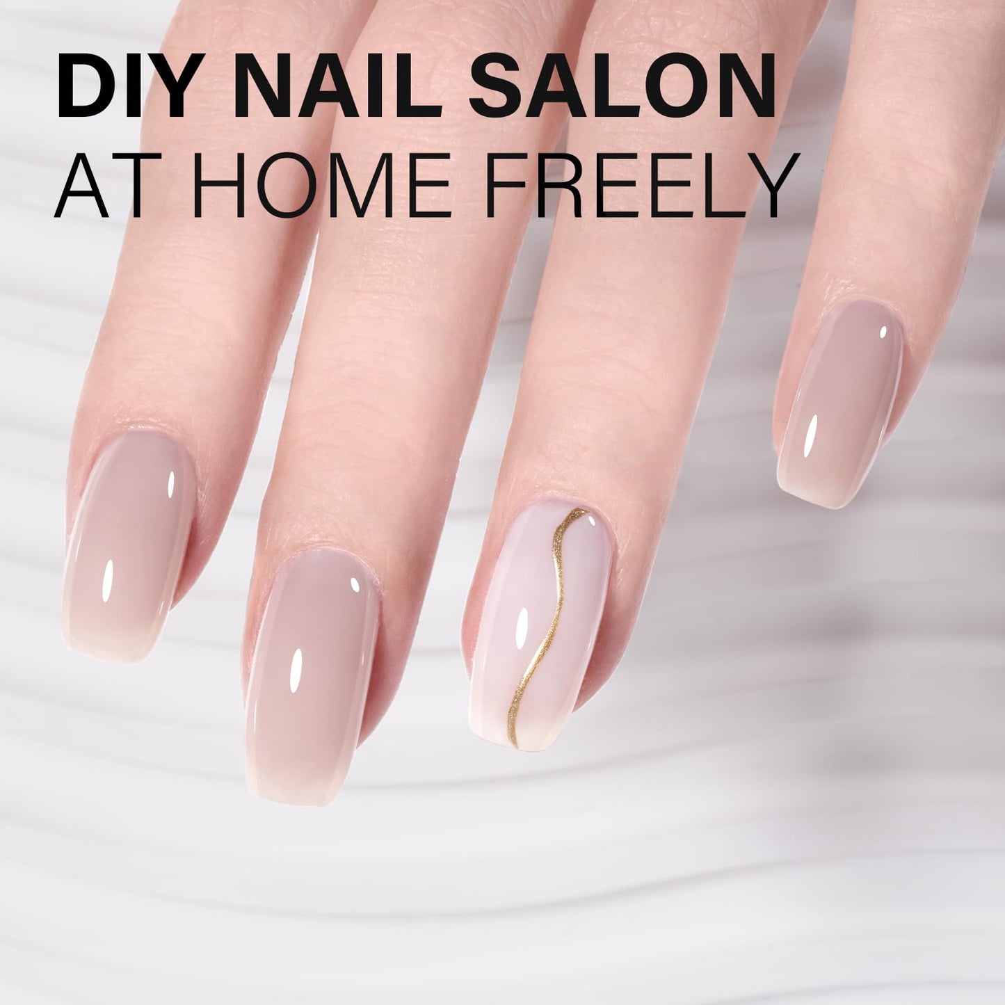 AILLSA Nude Gel Polish Secretly Love Translucent Gel Nail Polish Sheer Grey Jelly Gel Polish Long Lasting Senior Ash Neutral Color Pastel Nails Soak Off U V Gel for Nail Art at Home 0.51 Oz GB135