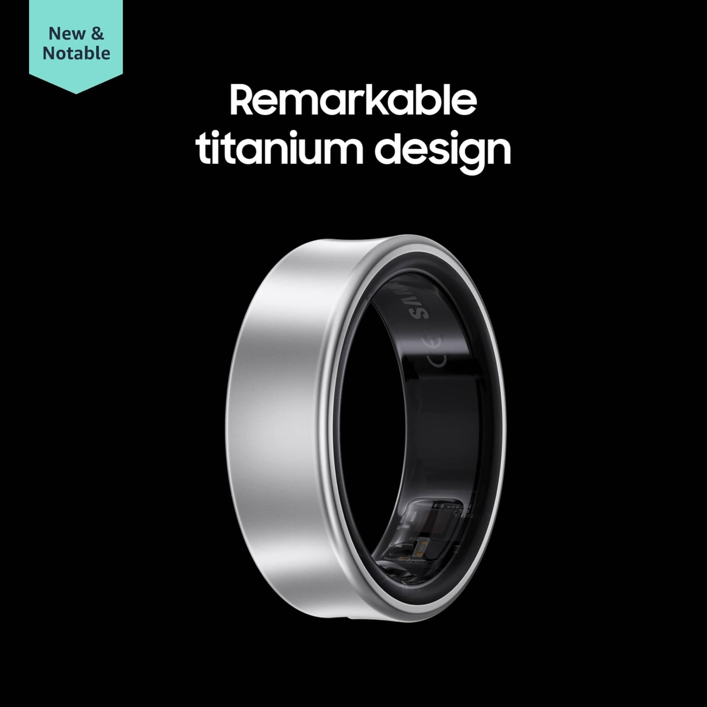 Samsung Galaxy Ring, AI Smart Ring, Size First w/Sizing Kit, No App Subscription, Fitness Monitor, Sleep Tracker, Up to 7-Day Battery, Size 12, Titanium Black [US Version, 1Yr Manufacturer Warranty]