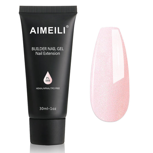 AIMEILI Poly Nail Extension Gel Builder Nail Gel Hema Free Poly Nail Enhancement Nail Art Design DIY Salon Nail At Home Gift for Women Nail Gel - 056