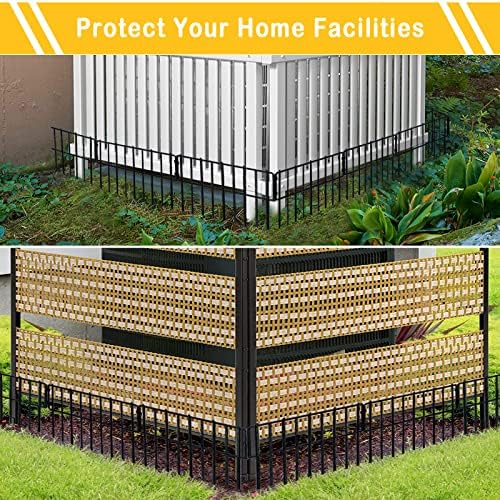 Animal Barrier Fence, 19 Pcs 12In(H) x 20.5Ft(L) Upgrade 1.26 in Gap Decorative Fences No Dig Fence for Rabbit and Dog, Rustproof Metal Wire Garden Fence Border for Garden Patio Landscaping
