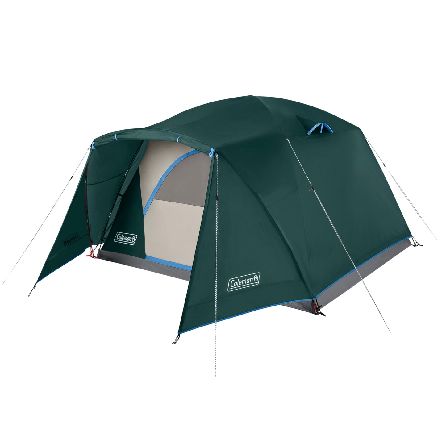 Coleman Skydome Tent with Full-Fly Weather Vestibule, Weatherproof 4/6 Person Tent Sets Up in 5 Minutes & Protects from Water, 20% More Headroom Than Traditional Shelters