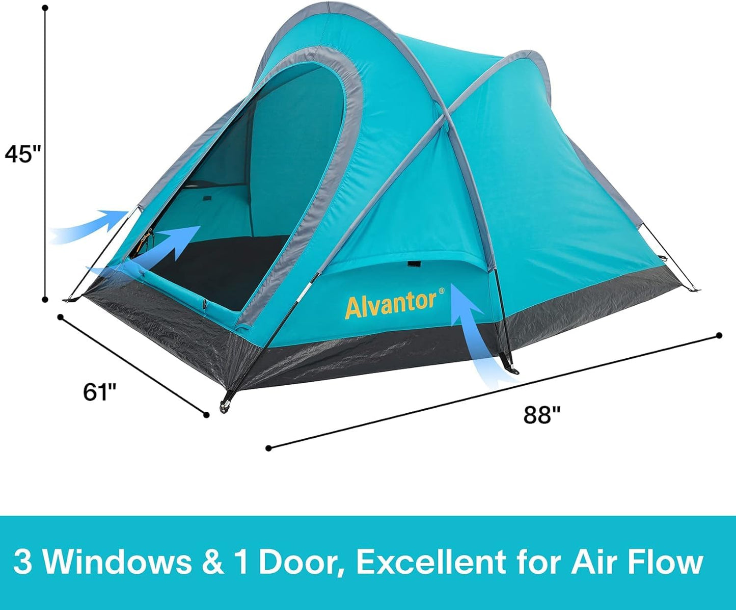 Alvantor Camping Tent 2 Person Backpacking Tent Ultralight Portable Double Layers Waterproof Outdoor Camping Hiking Easy Setup