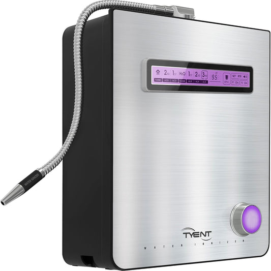 Tyent - Edge-9 Water Ionizer - Dual Filtration System - Hydrogen Enhanced Water Purification - Adjustable pH Settings with Turbo Mode - Touchscreen Interface & Auto-Flow Stop - Advanced Filtration