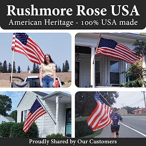 American Flags for Outside 5x8-100% MADE IN THE USA -Indestructible Durable Outdoor Heavy Duty Spun Polyester US Flag -United States Flags Sewn Stripes and Embroidered Stars - FMAA Certified
